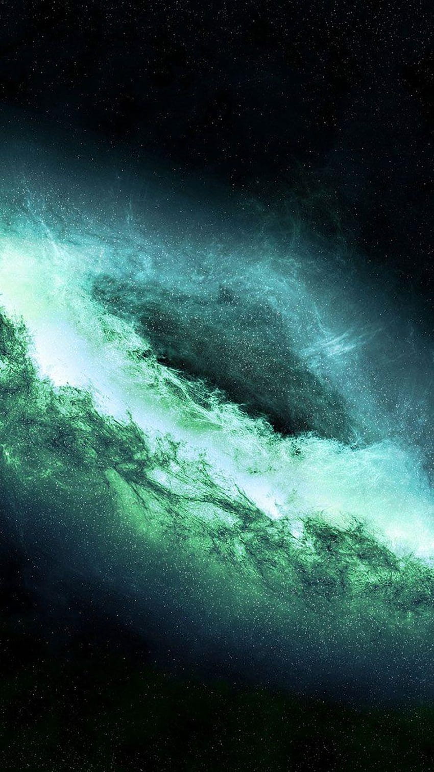 Green Galaxy, Aqua Galaxy HD phone wallpaper