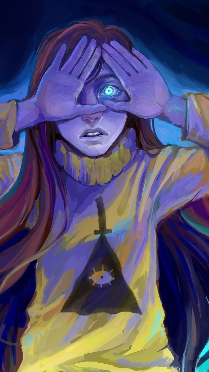 Fantasy Girl, Shiny Eye, Illuminati HD phone wallpaper