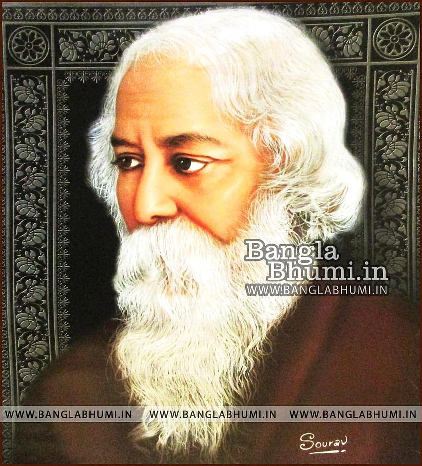 Rabindranath Tagore - Artwork, Art Print, Canvas Print