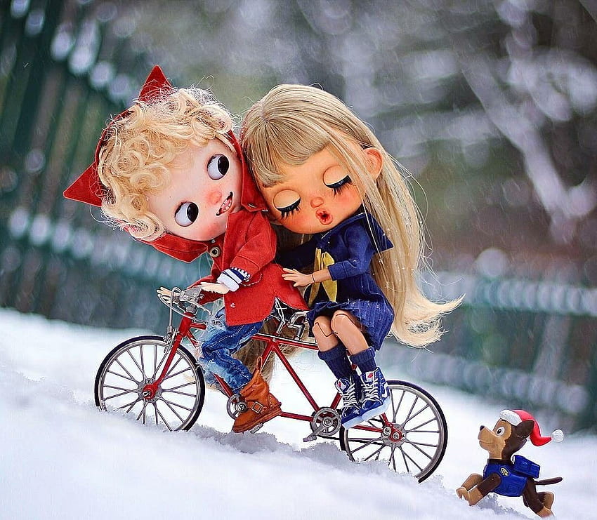 Liebe süßer Puppen, süßes Puppenpaar HD-Hintergrundbild