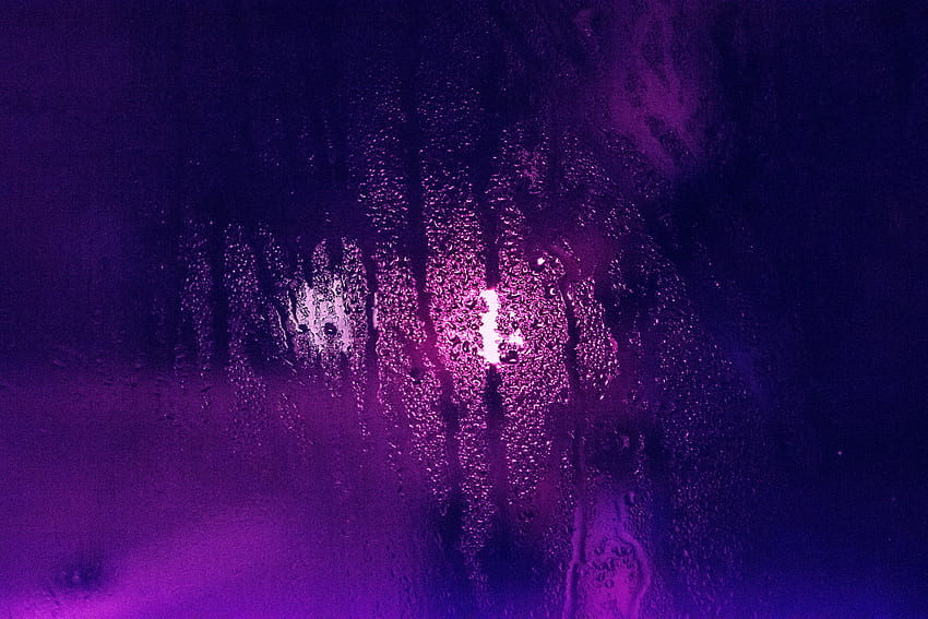 Violet, Drops, Macro, Surface, Purple HD wallpaper