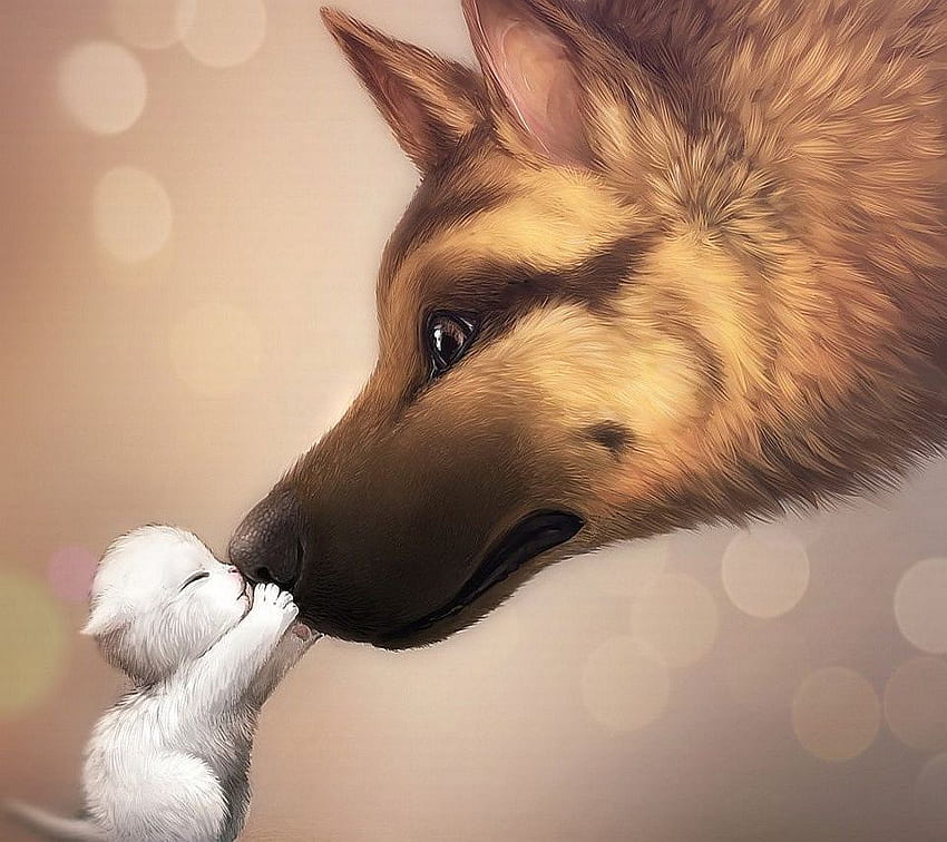 Ultra Cute Animal - -, Cute Drawn Wolf HD wallpaper