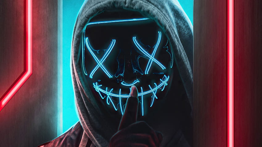 Ssh Mask Glowing Boy , Artist, , , Background, and, Cool Glowing HD wallpaper