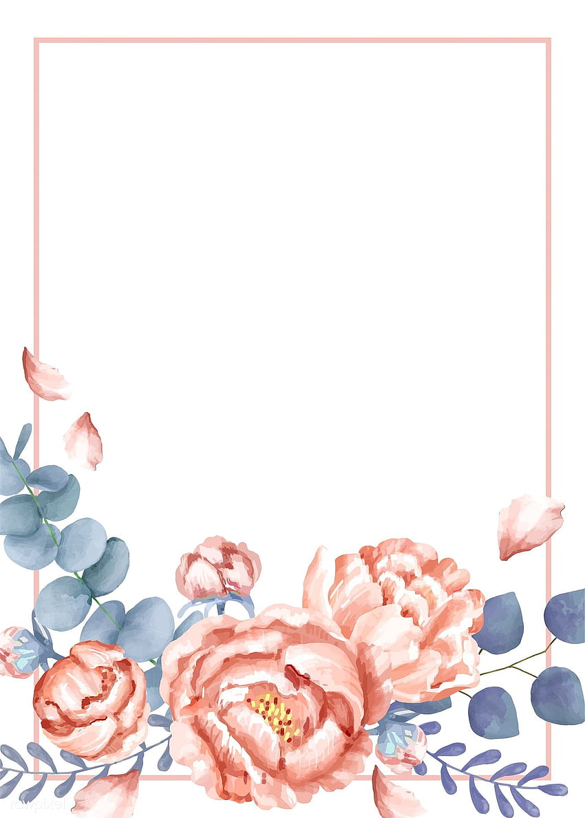 vector premium de tarjeta de invitación con un tema floral [] para su, móvil y tableta. Explore el de la invitación, tarjeta de boda fondo de pantalla del teléfono