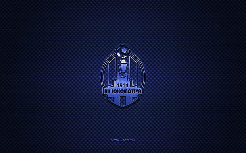 NK Lokomotiva Zagreb, Croatian football club, blue logo, blue carbon ...