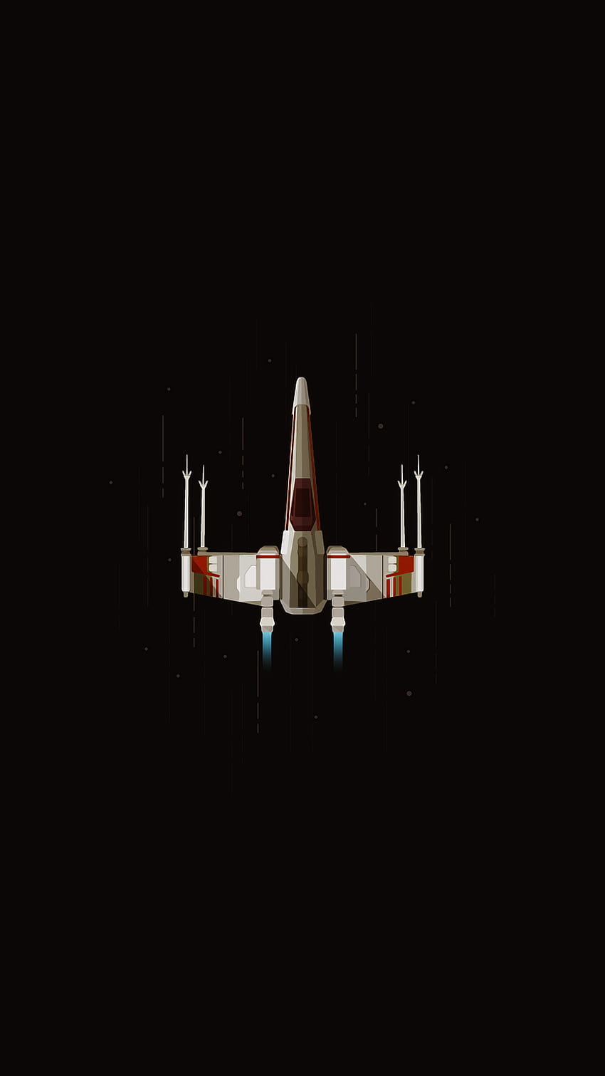 Allgemeine digitale Kunstporträtanzeige Rakete Raumschiff einfacher Hintergrund Minimalismus Weltraum fliegender schwarzer Hintergrund X HD-Handy-Hintergrundbild