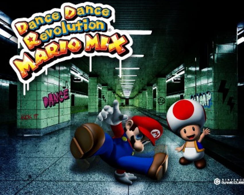DDR MM, toad, subway, fun, dance, style, mario HD wallpaper