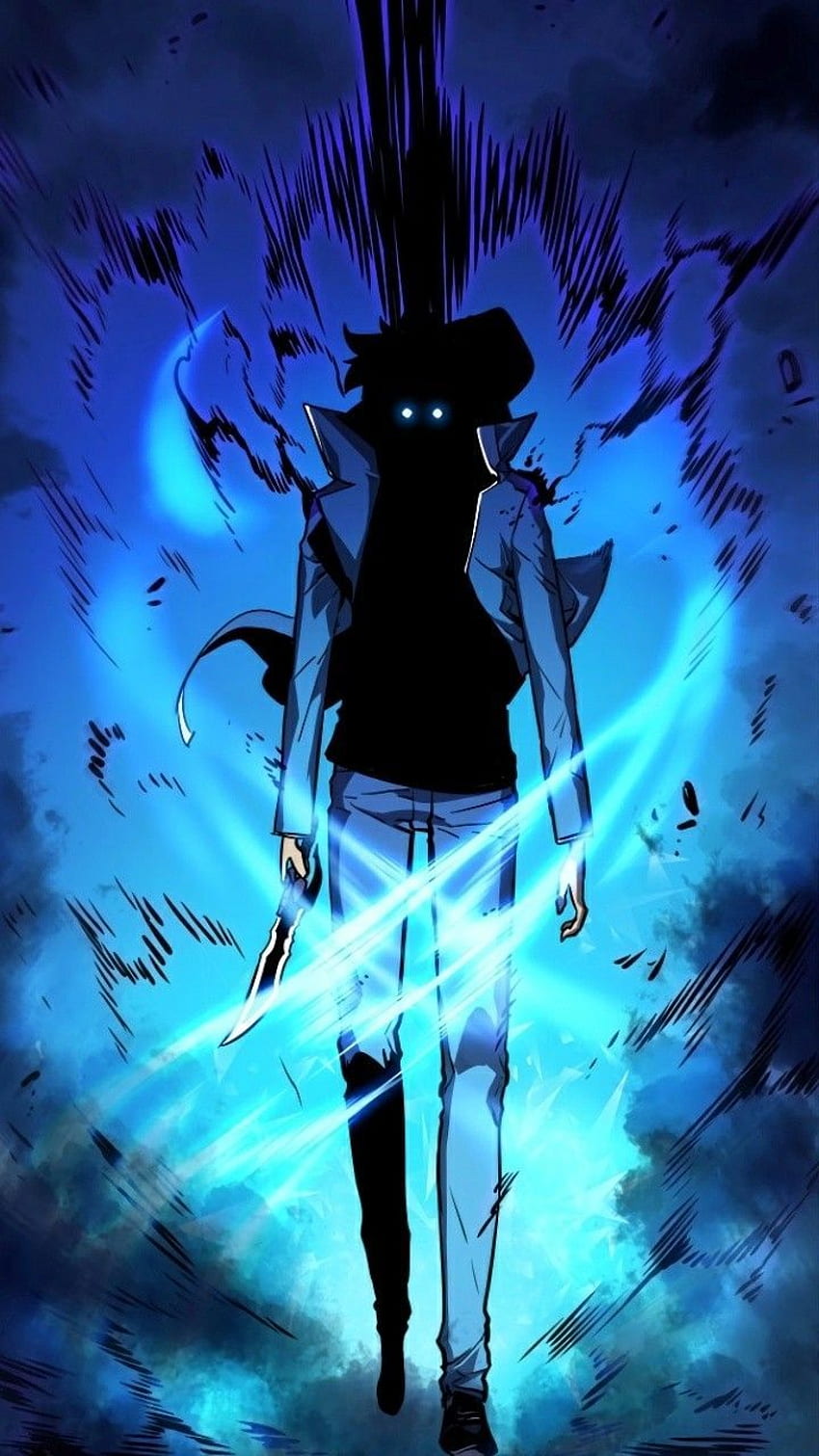 Nivelación en solitario Sung Jin Woo HUNTER. Manga Anime Em 2019, subir de nivel fondo de pantalla del teléfono