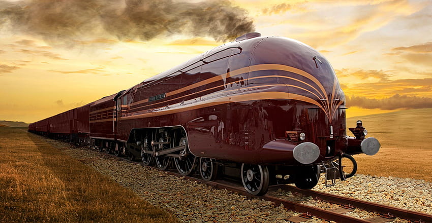 Futuristic of Streamlined Art Deco Trains from the 1930s, Future Train HD wallpaper