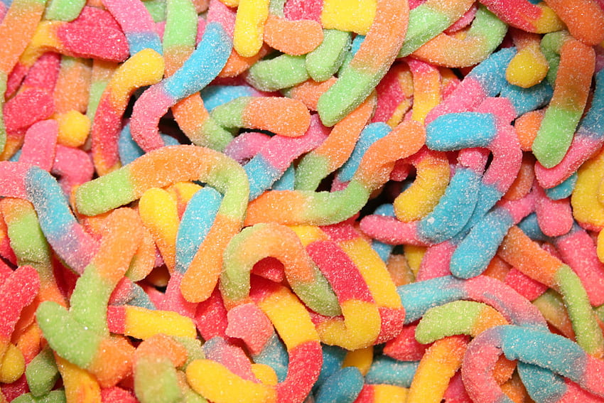 Candy Worms Background 59013 px, Lollies HD wallpaper