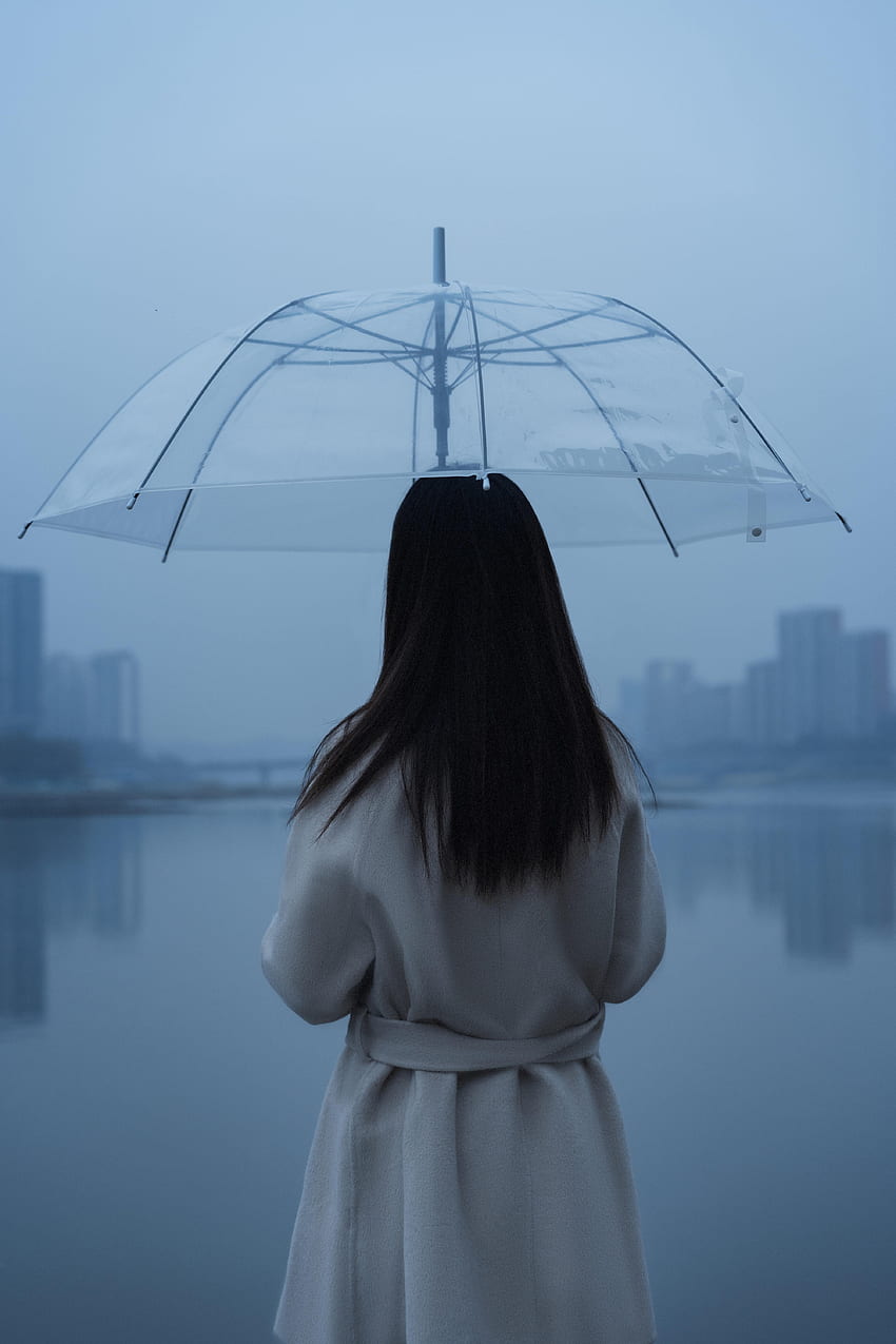 Rain, , , Girl, Human, Person, Loneliness, Lonely, Alone, Umbrella HD phone wallpaper