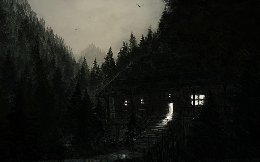 Regnerische Nacht, dunkle Regennacht HD-Hintergrundbild