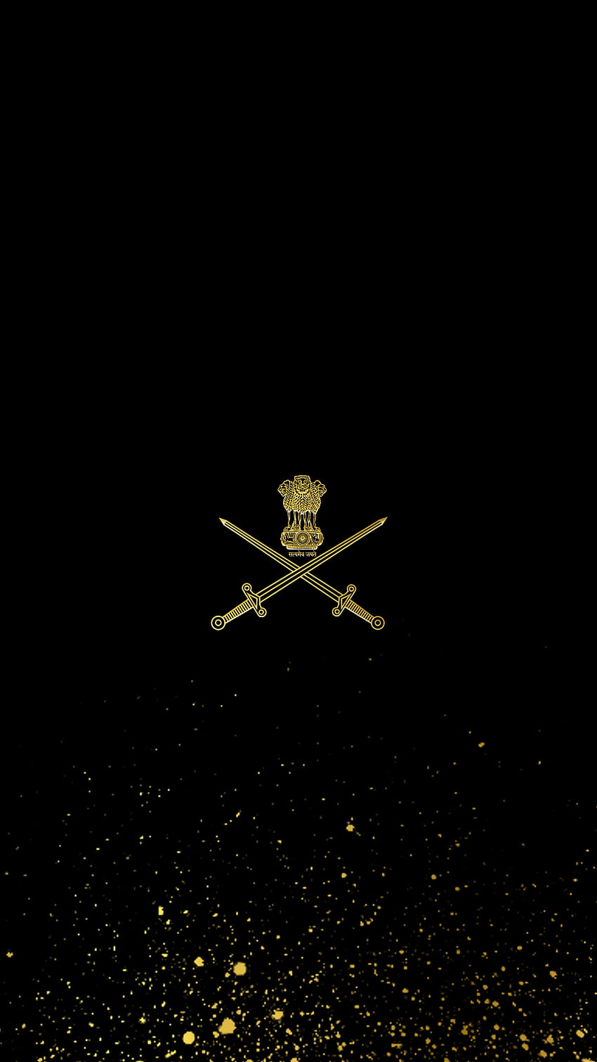 Esercito indiano, oro, simbolo Sfondo del telefono HD