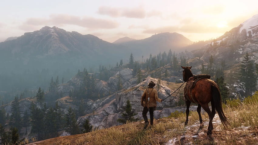 Red Dead Redemption 2, Horse, Landscape, Mountain HD wallpaper