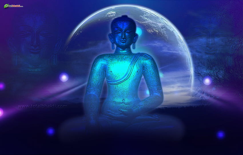 Най-добър духовен - син цвят на Гаутам Буда - и фон, духовна енергия HD тапет