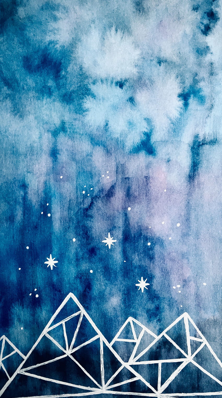 Acotar background. Watercolor night sky, Acotar , Crescent city HD phone wallpaper