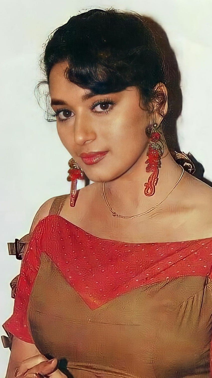 Madhuri Dixit, actrice bollywoodienne., vintage Fond d'écran de téléphone HD