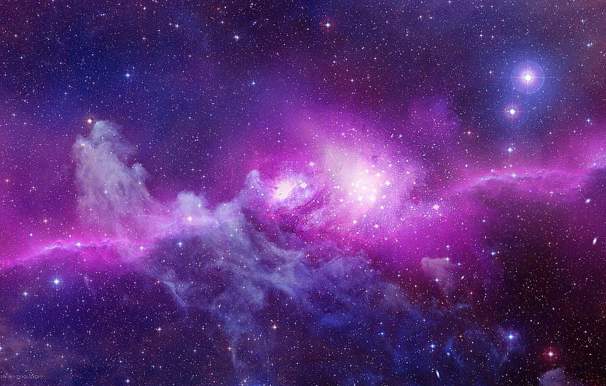 rosa, estrelas, galáxia para, seção космос papel de parede HD