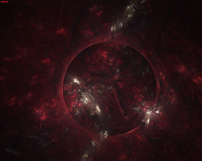 Lingkaran Merah, lingkaran, hitam, efek, merah Wallpaper HD
