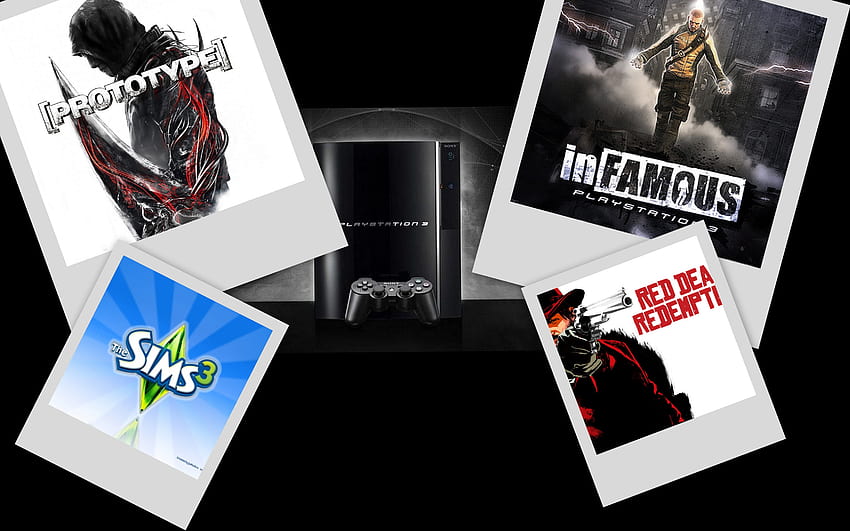 4 gry i PS3, niesławny, sims 3, playstation 3, prototyp, red dead redemption, playstation, sims Tapeta HD