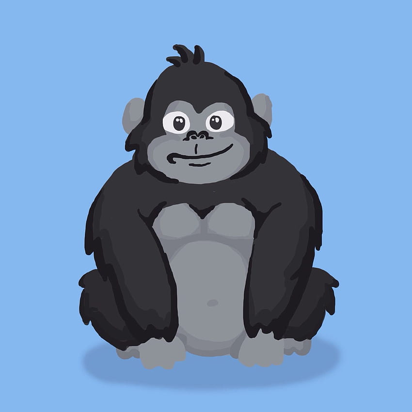 Gorilla Cartoon Drawing HD phone wallpaper