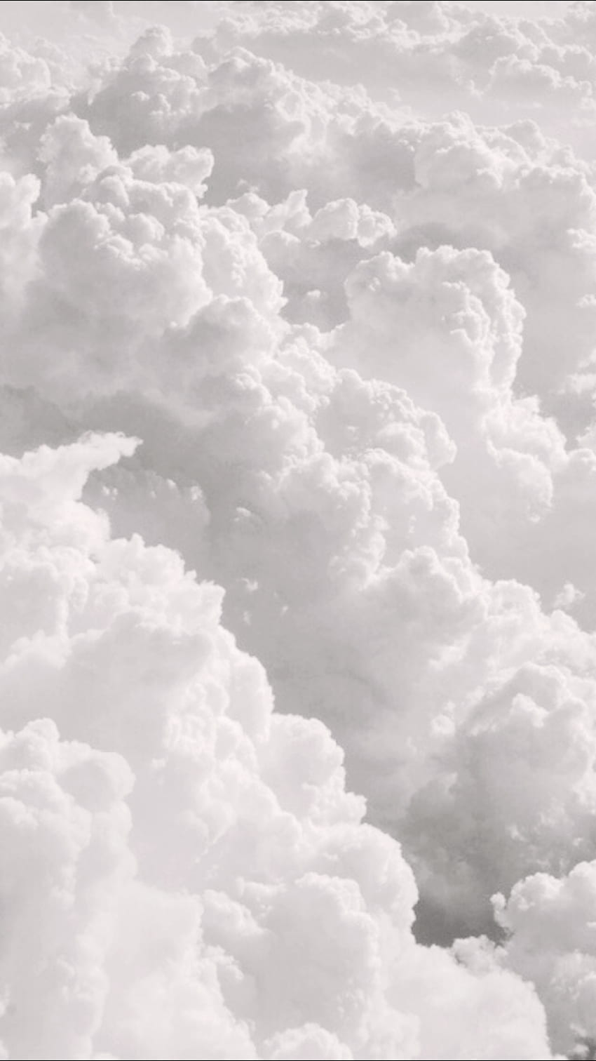 Nubes suaves y ondulantes. Blanco suave. Blanc, Nuage, Blanco Invierno Estético fondo de pantalla del teléfono