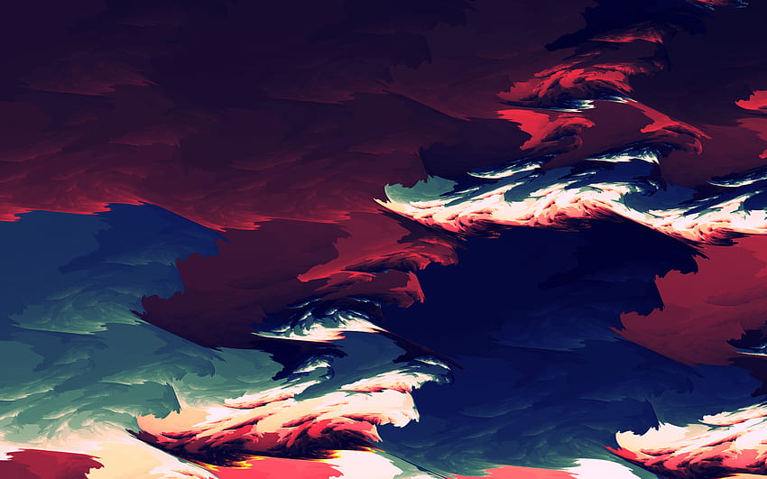 Colorful, Clouds, Minimalistic HD wallpaper