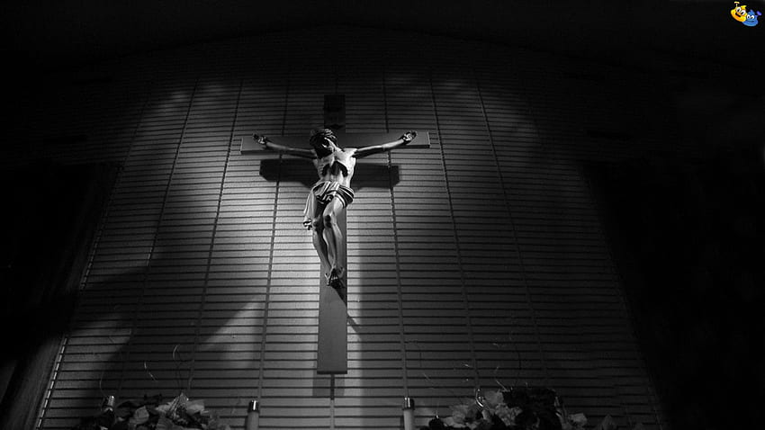 Dark Cross 17961 Data Id - Gesù in bianco e nero -, Croce spaventosa Sfondo HD