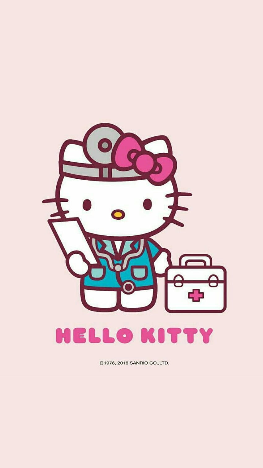 Viduke Vidal на Hello Kitty. Здравей, коте, Коледа, Здравейте, коте, медицинска сестра HD тапет за телефон