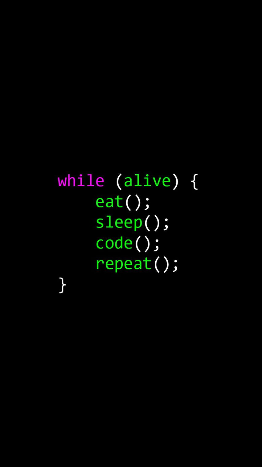 Bunun gereksiz bir tekrarı var: ProgrammerHumor, Eat Sleep Code Repeat HD telefon duvar kağıdı