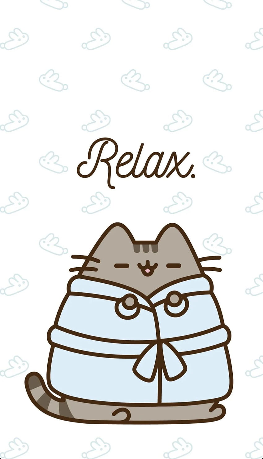 Wallpaper Pusheen Cat Cartoon Gesture Art Background  Download Free  Image