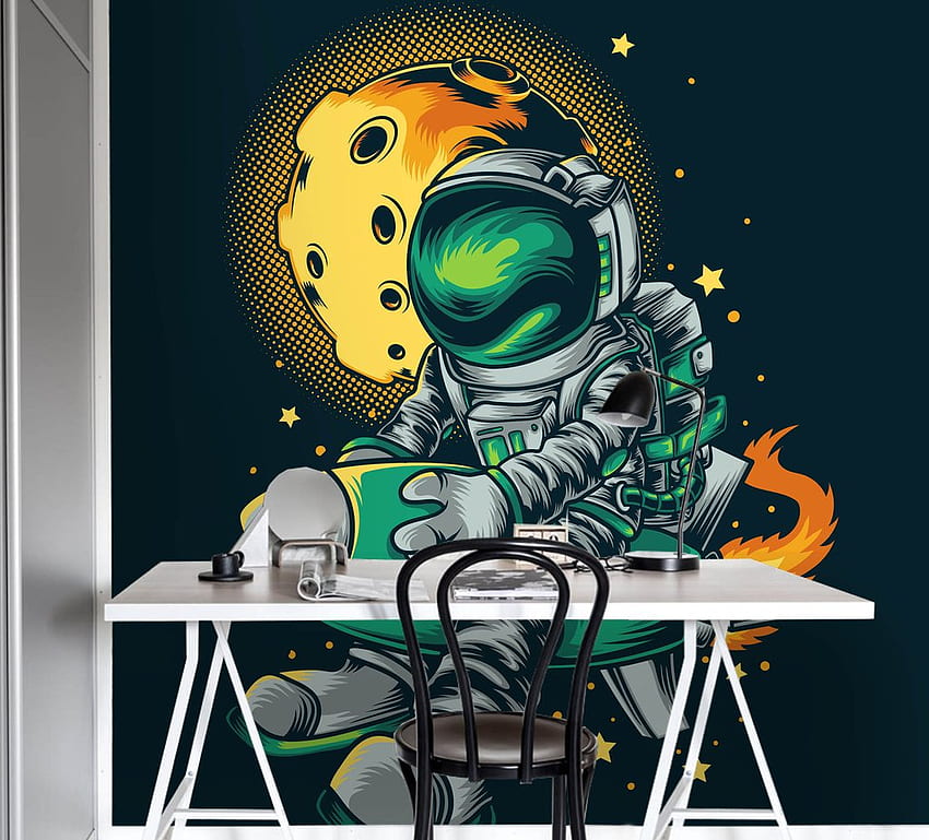 3D Karikatür Astronot Duvar Resmi 12 – Jessartdecoration, Cool 3D Astronot HD duvar kağıdı