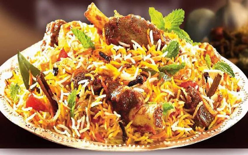 Najlepsze potrawy Eid z całego świata - płatki paproci N, baranina Biryani Tapeta HD