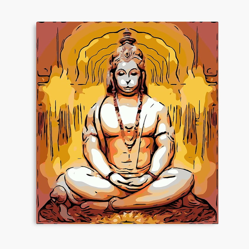 Hanuman w medytacji Art Board Print, medytacja Hanumana Tapeta na telefon HD