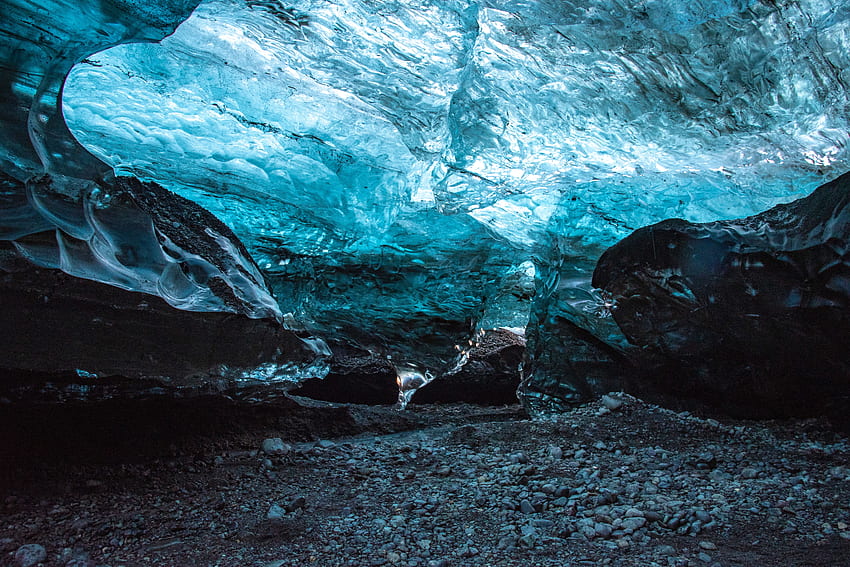 自然, 石, 氷, 洞窟, 流氷 高画質の壁紙