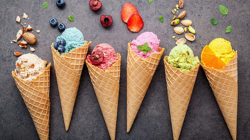 Ice Cream Cone Background. Best, Frozen Food HD wallpaper