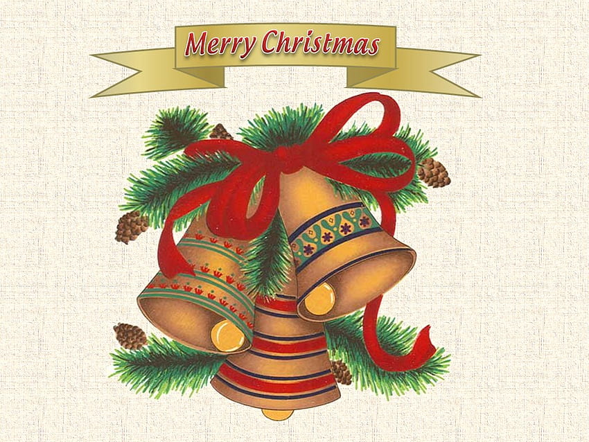 Christmas bell, bell, ornament, holiday, christmas HD wallpaper