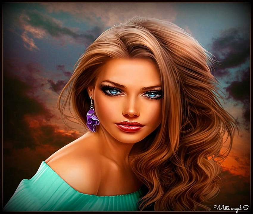 Lady, eyes, face, fantasy, woman HD wallpaper | Pxfuel