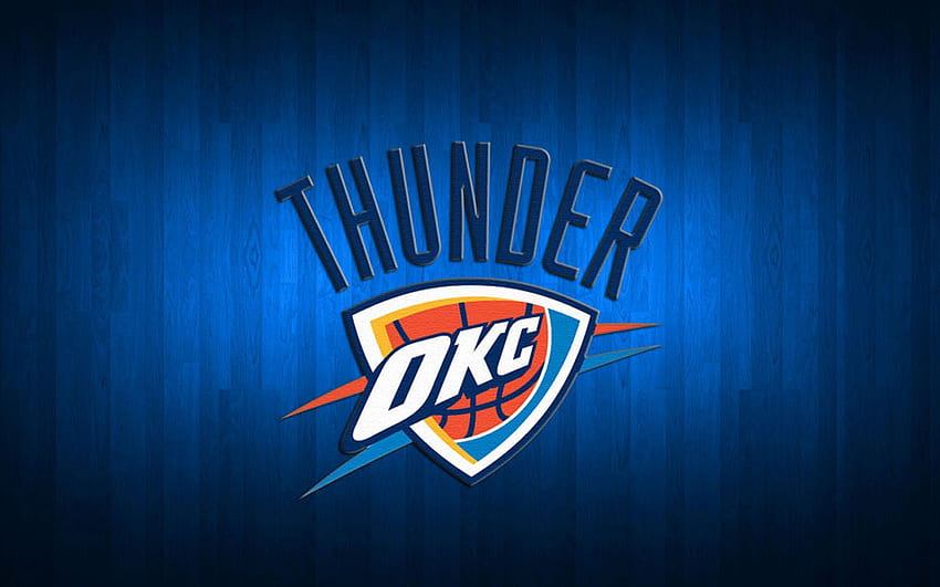 Tuono di Oklahoma City. Pallacanestro del tuono, logo del tuono di Oklahoma City, basket del tuono di Oklahoma City Sfondo HD