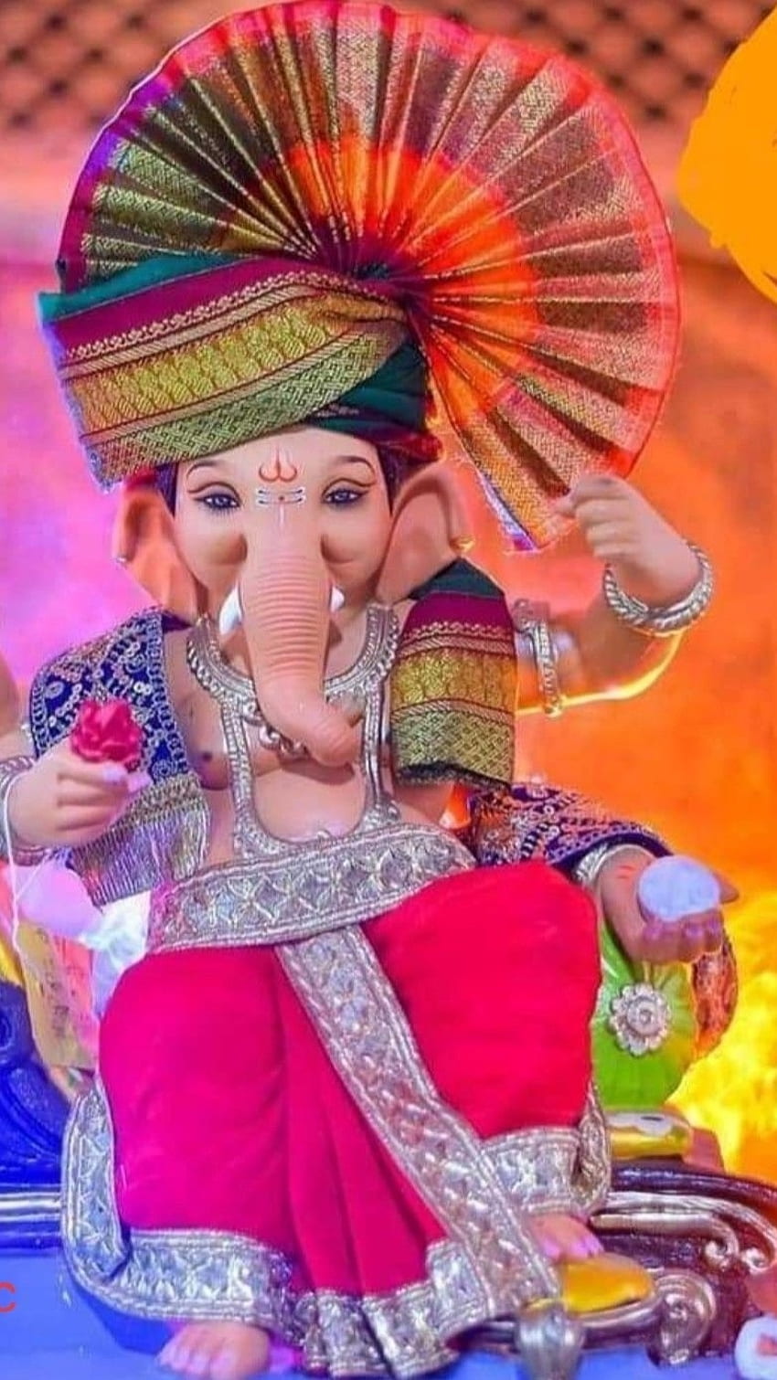 Ganpati Ka, Ganesh Ji, Pagdi Feta HD-Handy-Hintergrundbild