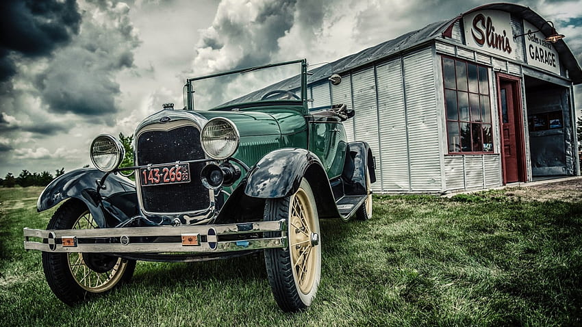 fantastis vintage ford roadster r, mobil, garasi, roadster, r, convertible, vintage Wallpaper HD