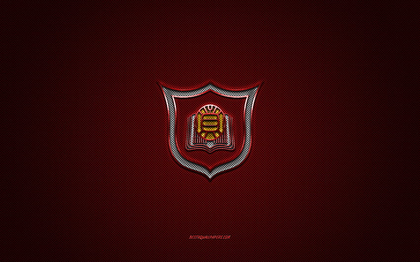 Al Hala SC, Bahraini football club, Bahraini Premier League, white logo, red carbon fiber background, football, Muharraq, Bahrain, Al Hala SC logo HD wallpaper