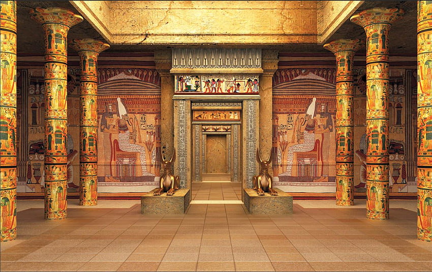 mural Egyptian tomb of Pharaoh HD wallpaper