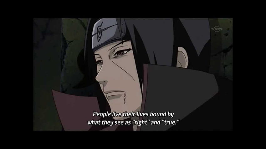 Itachi Uchiha: All people live in their own reality shaped, Itachi Uchiha Quotes HD wallpaper