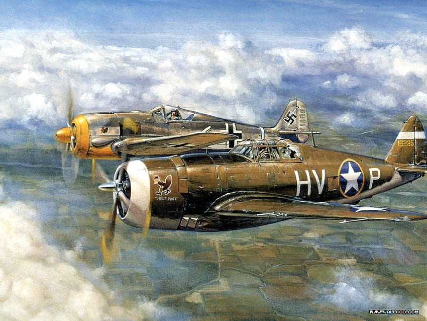 Dipinti di combattimento aereo (Vol.01): Arte aeronautica della seconda guerra mondiale, dipinti di aerei da combattimento NO.38 Sfondo HD
