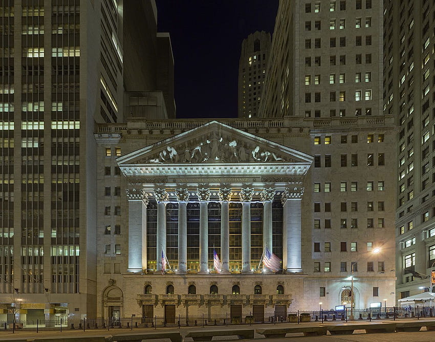 ニューヨーク証券取引所。 ウォール街のニュース、ニューヨークのランドマーク、NYSE 高画質の壁紙