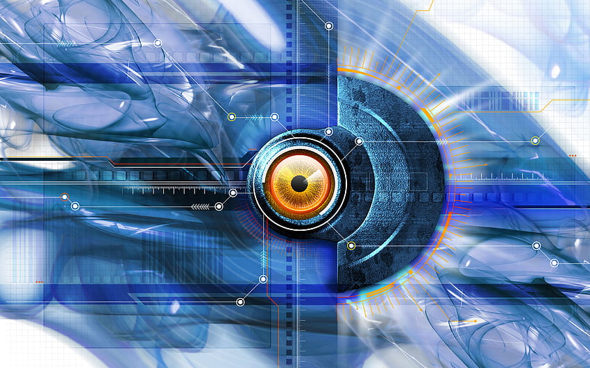 Future Tech 30, Meterskala, Augenbereich, abstrakt, 3d, Zukunftstechnologie HD-Hintergrundbild