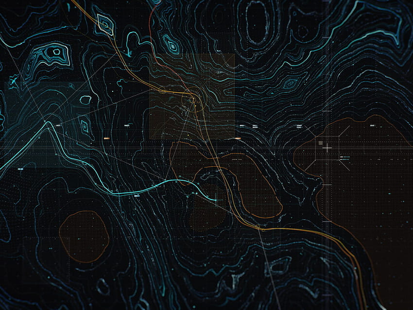 Abstrakcja, sztuka cyfrowa, topografia, mapa • Dla Ciebie Dla urządzeń przenośnych Tapeta HD