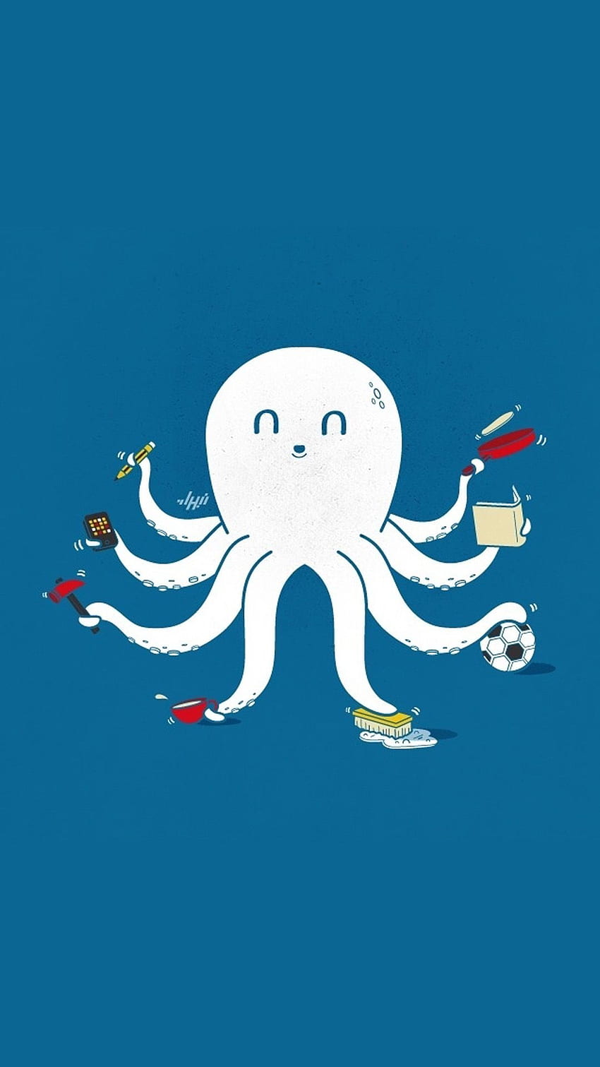 Octopus Multitask. Funny iphone, Cute Octopus HD phone wallpaper