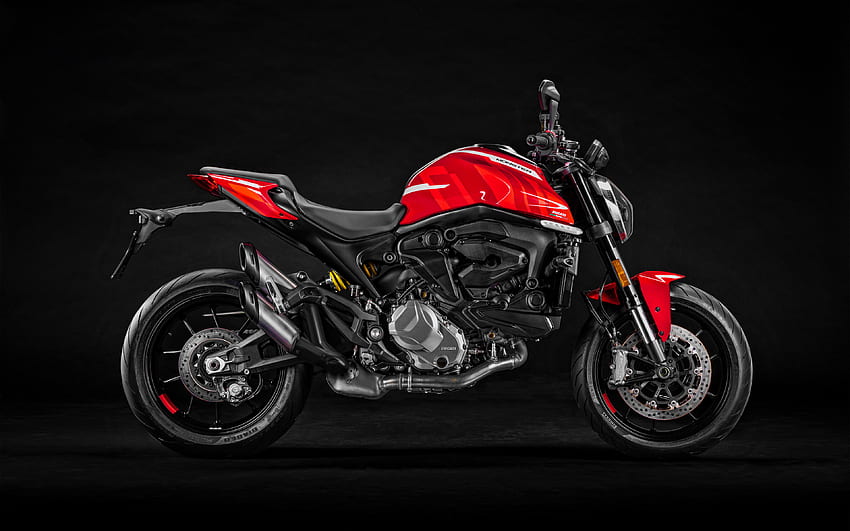 Ducati Monster, vue latérale, 2022 vélos, superbikes, motos italiennes, 2022 Ducati Monster, Ducati Fond d'écran HD